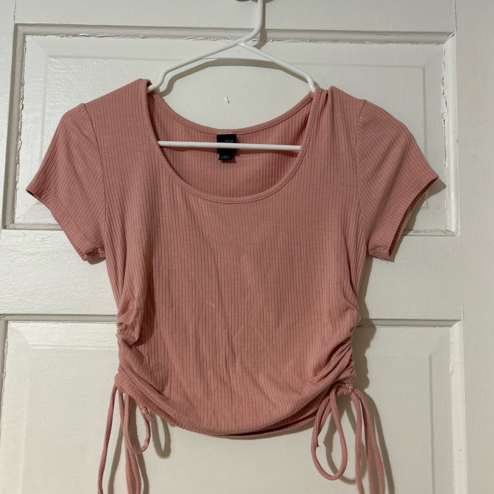 Wild Fable Dusty Pink Ribbed Crop Top